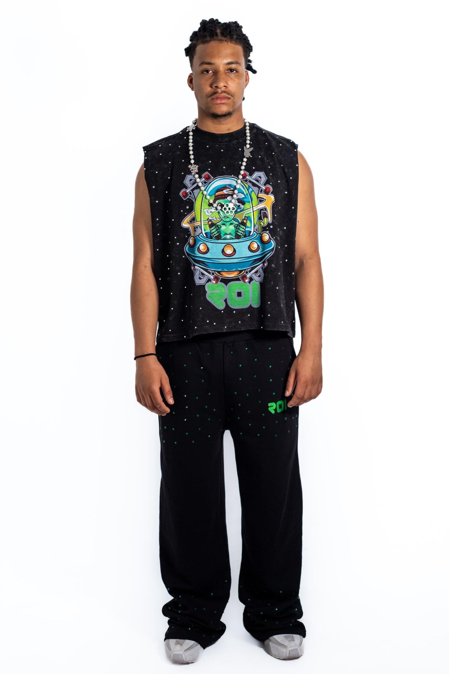 SpaceRocket Rhinestone Sleeveless